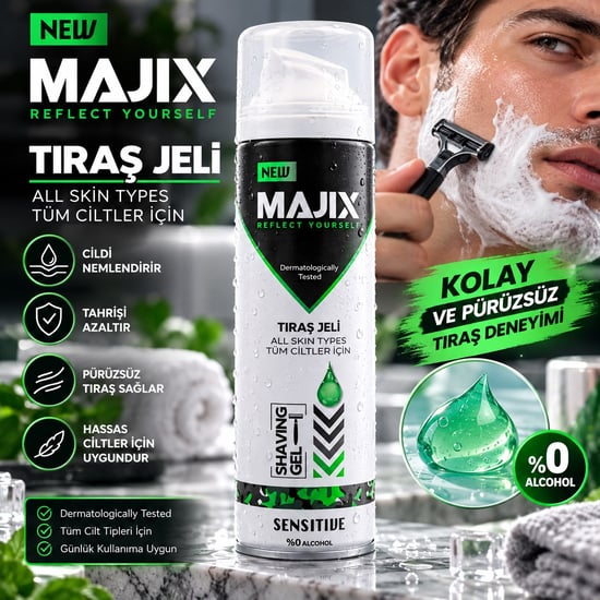 Majix Sensitive Tıraş Jeli 250 Ml
