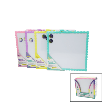 İ14-009 Magnetic Whiteboard ( 29x29cm ) (orta) Manyetik Yazı Tahtası ( Çift Taraflı ) ( Renkli Çerçeve )