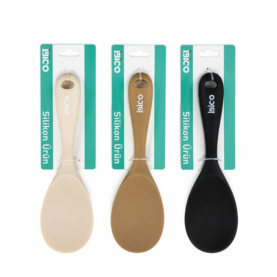 İ22-035 ( Silikon & Renkli ) Pilav ( Servis ) Kaşık ( 22cm )