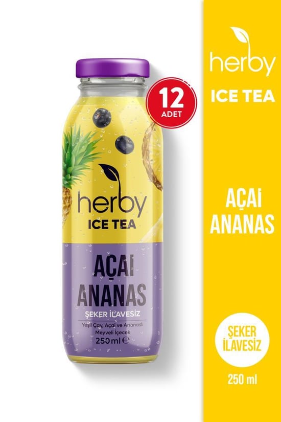 Herby İce Tea Açai Ananas 250 Ml X 12