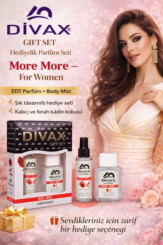 Divax Kofre Set Kadın Parfümü More More 50 Ml. Edc + 100 Ml. Body Mist