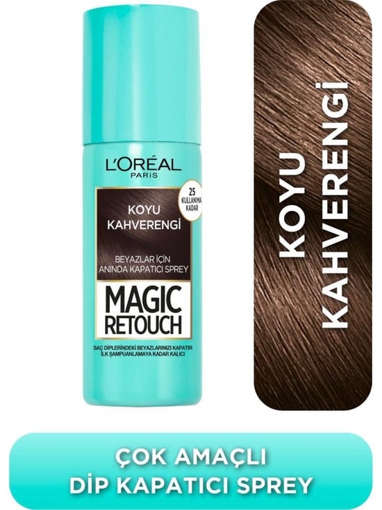 L'oréal Paris Magic Retouch Beyaz Dipleri Kapatıcı Sprey Kahverengi 75 Ml