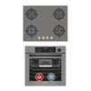 Simfer 11 Fonksiyon Steam Master Gri 2'li Ankastre Set (fırın + Ocak)
