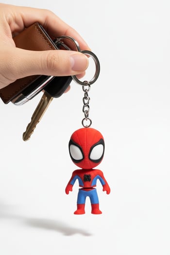 Spiderman Figürlü Hareketli Anahtarlık
