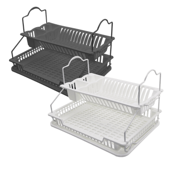 Lalezar Lzr-509 ( 2 Katlı ) ( Metal İskelet ) Plastik Tabaklık ( Siyah ) ( Beyaz )