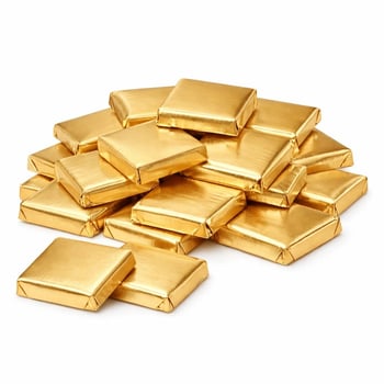 Miskets Sütlü Kare 7 Gr Madlen Çikolata Gold Sargı 3000 gr