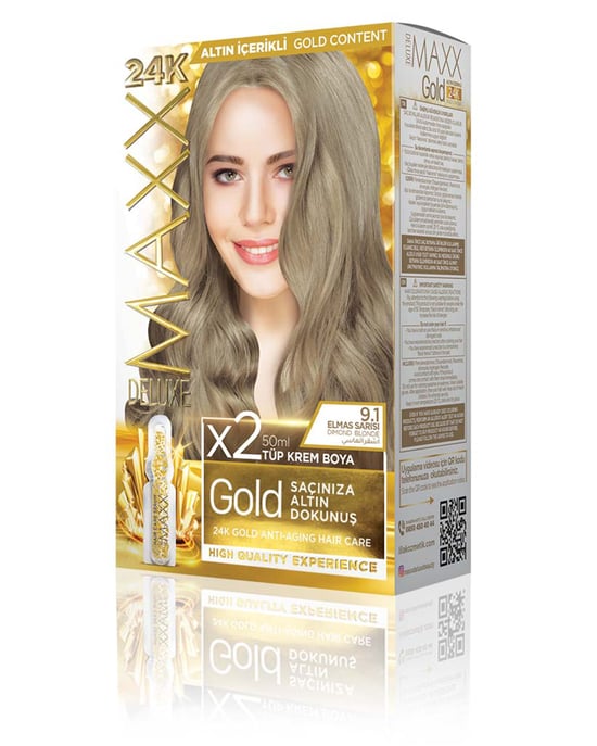 Maxx Deluxe Gold Beauty Set Boya 9.1 Elmas Sarısı