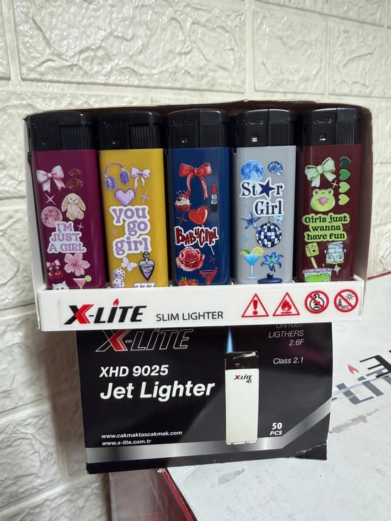 X-lite Je T Baskılı Resimli Figürlü Çakmak *50 Pcs