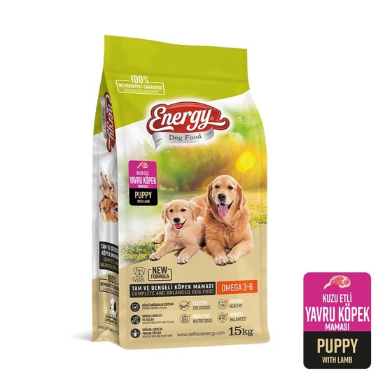 DOG FOOD ENERGY® 15 kg Kuzu Etli Yavru Köpek Maması