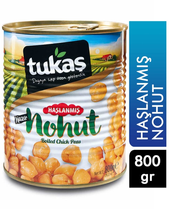 Tukaş Haşlanmış Nohut 800 G