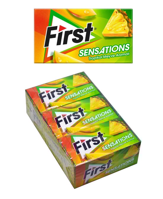 First Sensations Sakız 27 Gr X 12'li Paket X 20'li Koli Tropikal Meyve Aromalı