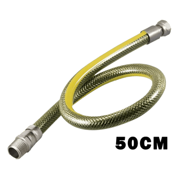 Turconn ( 50cm ) ( Doğalgaz Hortumu ) Flex Çelik Örgülü
