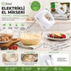 Kiwi Kmx-3608 Elektrikli El Mikseri (2pcs Metal Çırpma Aparatı & 2pcs Hamur Kancası) (5 Kademe Hız) (çırpıcı Çıkartma Düğmeli)