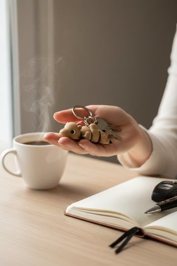 Deve Figürlü Hareketli Anahtarlık