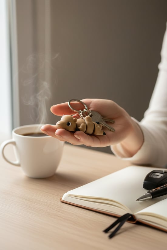 Deve Figürlü Hareketli Anahtarlık