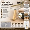 İ21-135 Ahşap Saplı Metal Tiftik Tüy Toplama