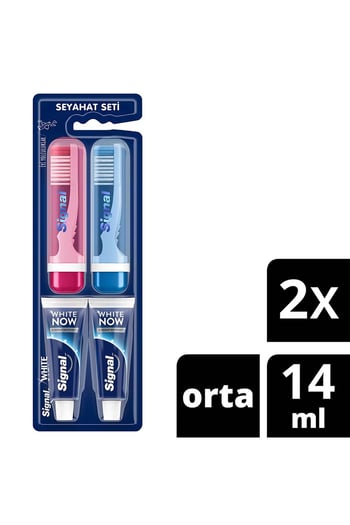 Signal White Now Diş Macunu 14ml+fırça Seyahat 2li Set
