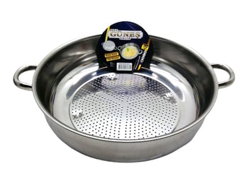 Güneş ( No-3 ) ( 30cm ) ( Basık ) Süzek Metal Süzgeç ( Kulplu )