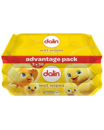 Dalin Islak Mendil 56 Yaprak 3'lü Paket