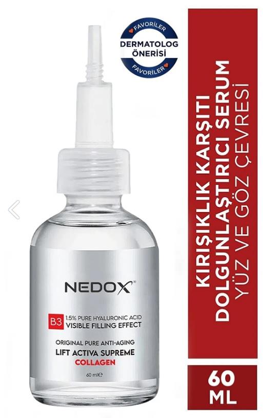 Nedox Kırışıklık Karşıtı Dolgunlaştırıcı Botoks B3 Kolajen Serum 60 Ml Ince Çizgi Sarkmalar