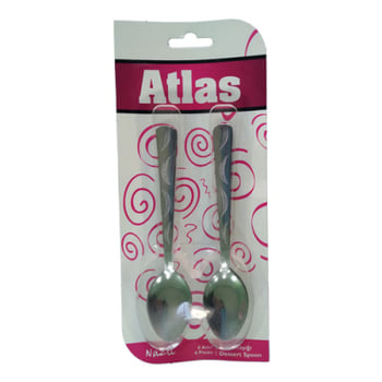 Atlas-704 6pcs Metal Tatlı Kaşık