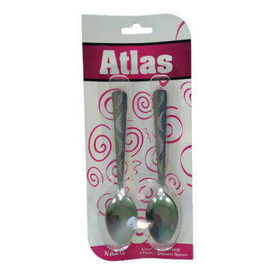 Atlas-704 6pcs Metal Tatlı Kaşık