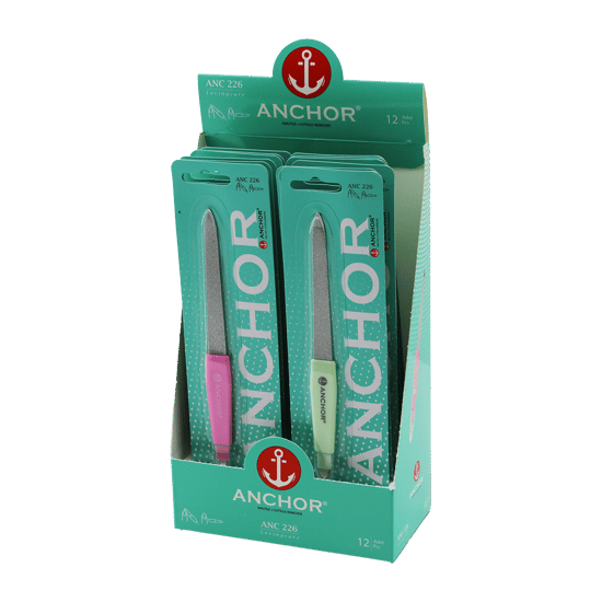 Anchor Anc-226 ( 2in1 ) Tırnak Törpü Bakım Seti ( Törpü & Tırnak Eti Sıyırıcı - Deri Temizleme Uçlu )