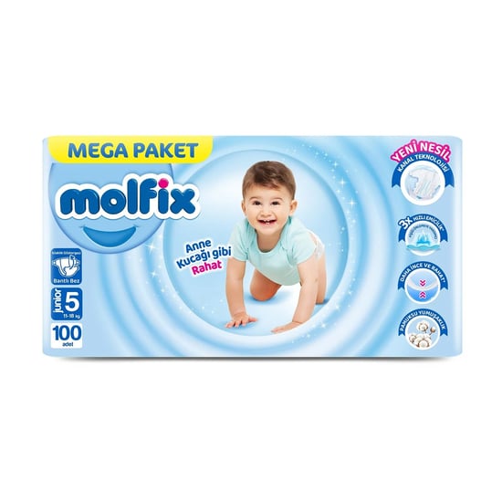 Molfix Bebek Bezi Beden 5 Junior 100 lü
