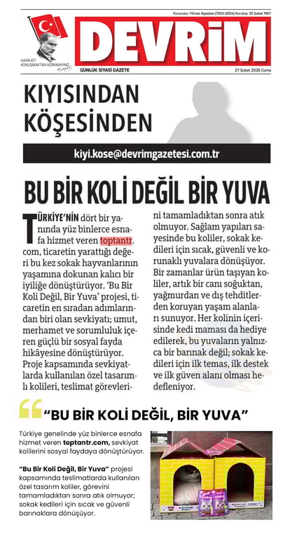 ToptanTR’den Kalplere Dokunan Proje:"Bu Bir Koli Değil, Bir Yuva"