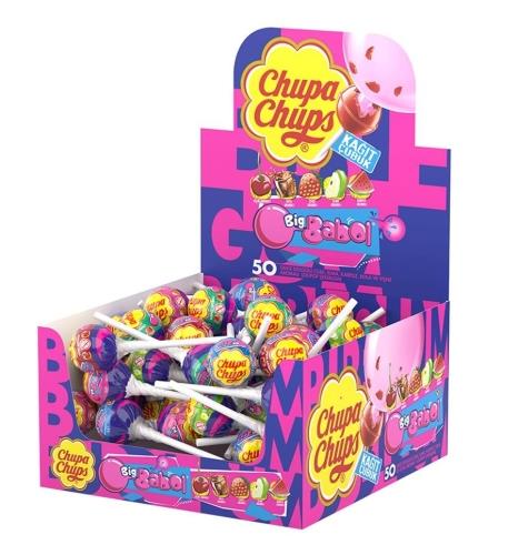 Big Babol Chupa Chups Sakız Dolgulu Karışık Lolipop Şekerleme 50
