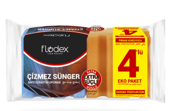 Flodex Çizmez Sünger Oluklu 4'lü*24