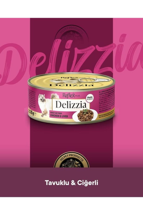 Reflex Plus Delizzia Yetişkin Tavuklu-ciğerli Gravy Kedi Maması 85 Gram