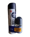 Nivea Deodorant 150 ml Erkek Black W. İnvisible + Nivea Roll On 25 ml