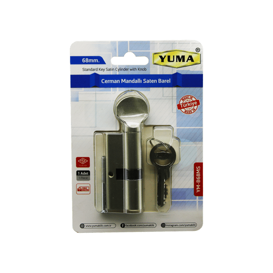 Yuma Ym-b68ms Cerman Mandallı Saten Barel Kilit ( 68mm )