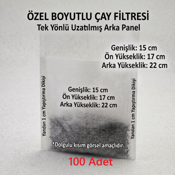 Endüstriyel Demlik İçi Çay Filtresi Körüklü Kapaklı Çay Süzgeci Boş Demlik Poşeti Bonesi 15x22 Cm 100 Adet ((100 Lü) Bitki Kış Çay Demleme