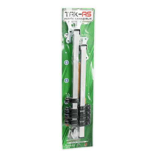 Tak-as İpsan Tks-01 ( Duvara Monte ) ( Katlanır ) ( Makaralı ) Pratik Çamaşır Askısı