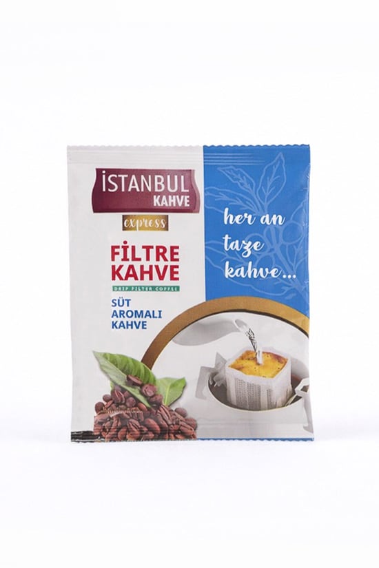 İstanbul Drip Filtre Kahve Sütlü Aromalı 8 gr x 20 Adet