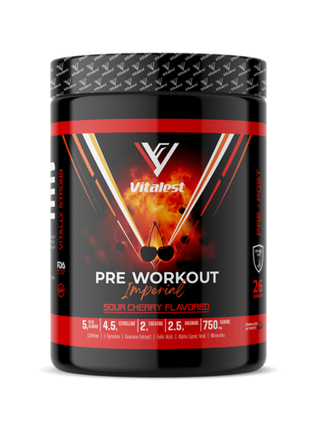 Vitalest Pre Workout Vişne Aromalı 468G. 26 Servis