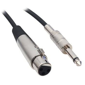 G-526f Hazır 5 Metre Mikrofon Ara Kablosu (6.3mm Gitar Erkek - Canon Xlr Dişi)