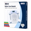 İ11-025 ( Dijital & Pilli ) ( Kare ) Cam Banyo Baskül Terazi Tartı ( Lcd Ekran ) ( 180kg/0.1g ) ( 30x30cm )