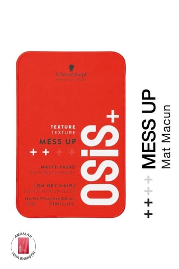 Schwarzkopf Osis+ Mess Up Texture Matte Paste Mat Saç Şekillendirici Gum 100 ml