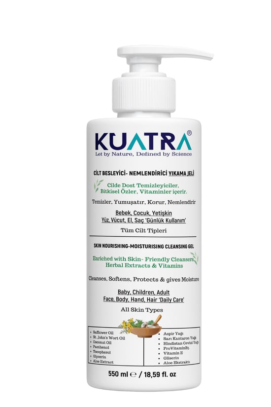 Kuatra Nemlendirici Besleyici Temizlik Jeli 550ml (kokusuz)