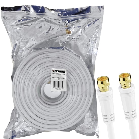 Rg6 F Konnektörlü Hazır Kablo 40mt Rc-24-40