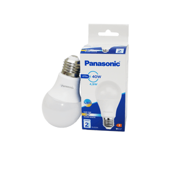 Panasonic ( Sarı ) ( E27 ) ( 4.9w=40w ) Led Ampul ( Warm White ) ( 470lm )