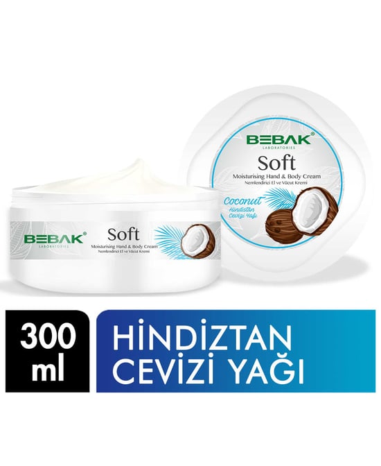 Bebak Hindistan Cevizi Yağı Nemlendirici El ve Vücut Kremi 300 Ml