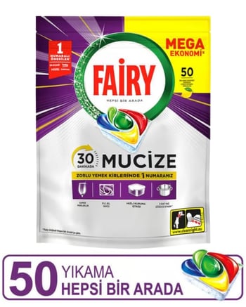 Fairy Mucize Bulaşık Makinesi Deterjanı Kapsülü/Tableti 50 Yıkama