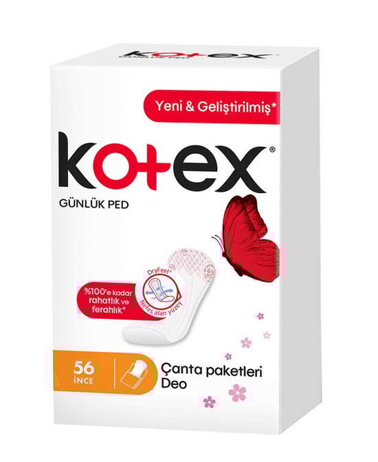 Kotex Lightdays Parfümlü İnce Günlük Hijyenik Ped 56'lı Paket