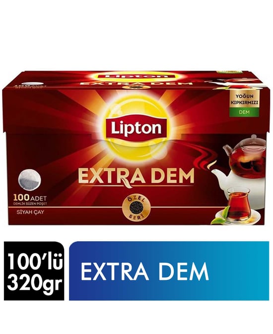 Lipton Demlik Poşet 100'lü Paket Extra Dem