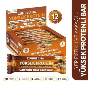 Zühre Ana Yüksek Proteinli Yerfıstıklı Bar 40 Gr