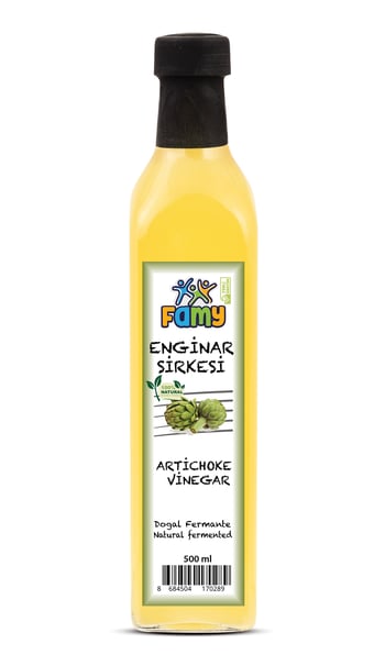 Famy Enginar Sirkesi Doğal Fermentasyon 500 ML Cam Şişe